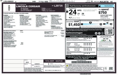 2022 Lincoln Corsair Standard