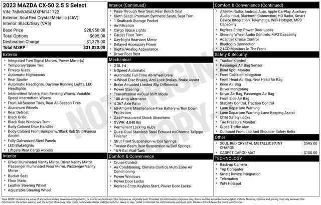 2023 Mazda Mazda CX-50 2.5 S Select Package