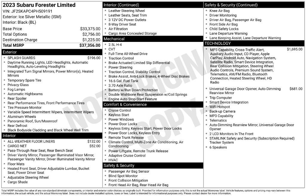 2023 Subaru Forester Limited