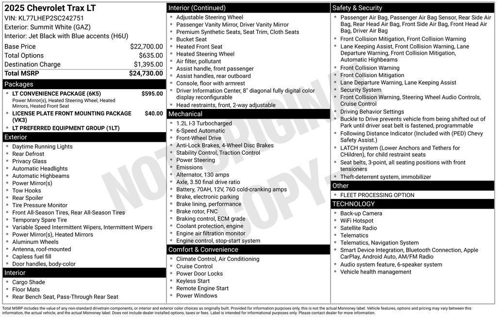2025 Chevrolet Trax LT